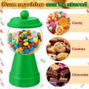 Thyle 27 oz Plastic Candy Jar with Lid Ceramic Candy Jar Food Storage Container for Easter Wedding Party Centerpieces DIY Gifts Game Table Ornament Holder Treats(Green)