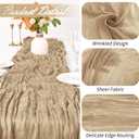 7 Pack Nude Cheesecloth Table Runner 35x120 Inch 10Ft Rustic Gauze Cheese Cloth Table Runner Sheer Cheesecloth Table Runners for Wedding Party Bridal Shower Decoration