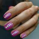 2 x Semi Cured Gel Nail Strips 20 Pcs Gel Nail Stickers for Women Nail Art for Use with Any UV/LED Lamp Nails Wraps Easy to Apply & Remove - Purple Gradient Glitter