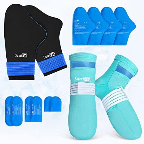 SuzziPad Cold Therapy Socks & Hand Ice Pack, Cooling Gloves for Chemotherapy, Chemo Care Package for Women and Men, S/M, Missing Therapy Socks