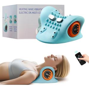 Upgraded 3-in-1 Shiatsu Neck and Back Massager with Heat,Rechargeable Portable Neck Massager,3 Adjustable Modes with Remote Control,26 Angle Cervical Traction Device for Back,Shoulder a Great Present