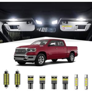 AWALITED 13pcs RAM Interior LED Lights Kit Super Bright LED Map Dome Light Bulbs for 2019 2020 2021 2022 2023 Dodge Ram 1500, 2500, 3500 Pickup Truck All Models