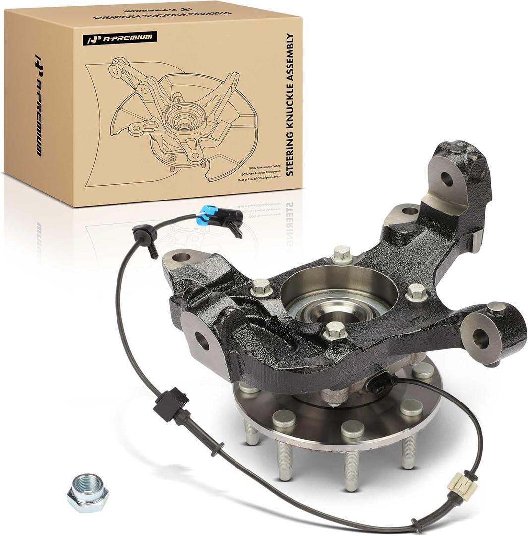 A-Premium Front Right Steering Knuckle & Wheel Bearing Hub Assembly Compatible with Chevrolet Silverado 1500 Classic 2500 3500 HD, Suburban, Avalanche & GMC Sierra 1500 HD Classic, Yukon XL 2500