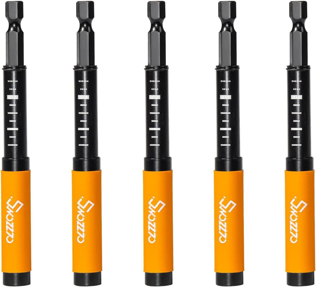 5PCS 1/4" Hex Shank Magnetic Drive Guide(Length:3.15"),Drill Bit Tip Holder for Prevent Screws Shaking When Driving