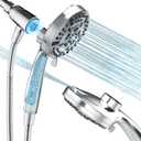 Magnetic Shower Head with Handheld - 10 Spray Modes High Pressure Filtered Showerhead, Detachable Magnetic Mount, Built-in WaterFilter, Extra Cleaning Nozzle, Chrome