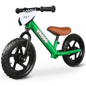 KRIDDO Toddler Balance Bike 2 Year Old, Age 18 Months to 5 Years Old, 12 Inch Push Bicycle with Customize Plate (3 Sets of Stickers Included), Gift Bike for 2-3 Boys Girls, Green