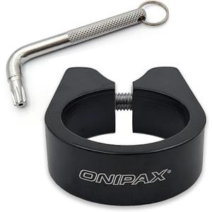 ONIPAX Anti-Theft Bicycle Seat Post Clamp Aluminum Alloy 31.8MM/34.9MM Black