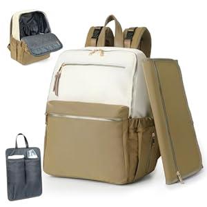Diaper Bag Backpack, Neoprene Bag Backpack, Large Diaper Backpack with 16 Diaper Bag Organizers, 4 Insulated Pockets, Lighweight Travel Baby Bag with Changing Pad for Mom & Dad