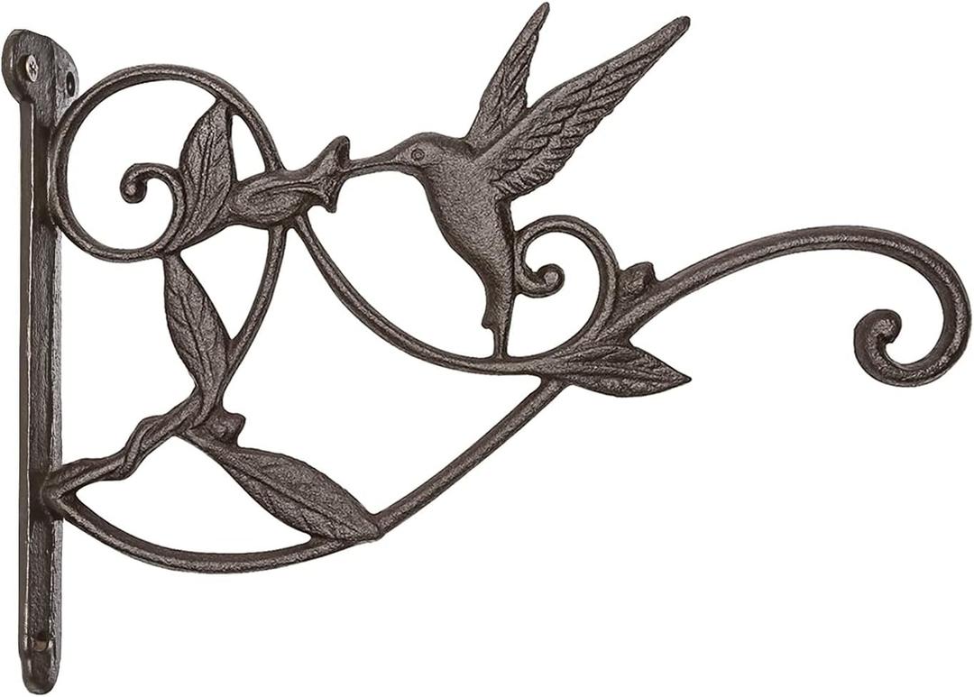 Mkono 2 Pack Hanging Plant Bracket Hook Iron Decorative Plant Hanger for Flower Basket Bird Feeder Wind Chime Lanterns