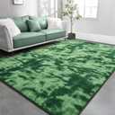 TWINNIS Large Area Rugs for Living Room Bedroom, 4x6 Feet, Super Soft Indoor Thickened Memory-Foam Carpets Easy-Cleaning, Modern Aesthetic Comfy Rug for Kids Room Home Decor, Tie-Dyed Green