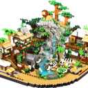 Zoo Micro Building Blocks Set 4800PCS for Adults or Teens Ages of 14+, Animals Park DIY Modle Kit in Living Room or Office Decorative Items, Collection Model for Lovers, 9.45" x 9.45" x 6.89"