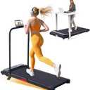 KASSADIN Walking Pad with Handle Bar, 2026 Upgrade Portable Small Treadmill with Handles for Home Small, 3.0HP Under Desk Walking Pad Treadmill with Incline, 0.6-7.6MPH, 350LBS