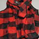 YACUN Women Plaid Vest Lapel Open Front Sleeveless Jacket Outerwear Cardigan with Pockets. 2 XL