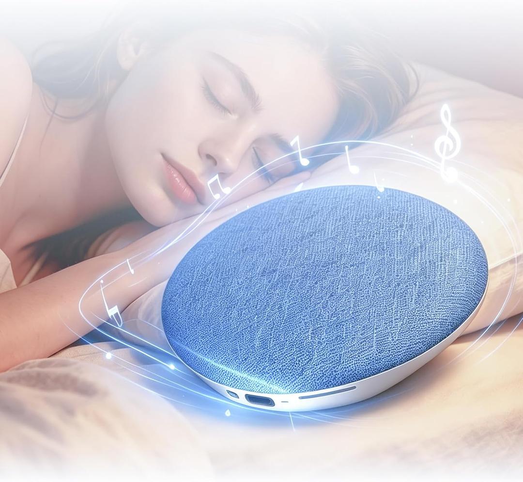 Pillow Speaker for Sleeping, Auto-Off Timer Portable Bluetooth Speaker Under Pillow Rechargeable for Side Sleeper