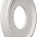 2 Packs Molded Nylon Ceiling Medallion for Light Fixtures and Ceiling Fans, 9.8"OD x 4"ID x 0.94"P (Fits Canopies up to7-1/4") White