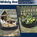 Chicken Dust Bath Tub,25"D x 5 5/8"H Adjustable Chicken Dust Bath,Bottomless Design Dust Bath for Chickens,Chicken Coop Cleaner Container for Farms, Chicken Coops,Lawn,Chicken Coop Accessories