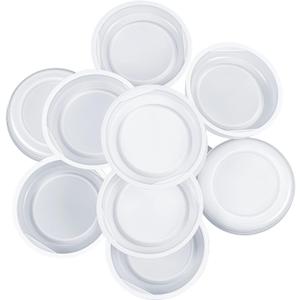 Taiyin 100 Pieces Mailing Tubes Plastic End Caps Cardboard Shipping Tube Plastic White End Caps for Mailing Tubes, Round(2 Inch)