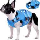 Kuoser Dog Life Jacket High Flotation, Reflective Dogs Life Vest for Swimming Boating, Adjustable Small Medium Large Dog lifejacket, Lightweight Dogs Life Preserver Rescue Handle Spring Summer Pool, Small