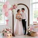 6.6FT Wooden Wedding Arches for Ceremony Wooden Arbor Arch Backdrop Stand with Design Bundle for Indoor Outdoor Birthday Party Garden Beach Forest Rustic Boho Decor Wedding Arches for Ceremony