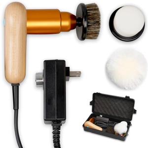 Smart Shoe Polisher Kit, 75W Electric Shoe Polisher with Adjustable Speed, Automatic Shoe Shine Kit , Portable Leather Care Cleaning Kit for Shoes, Boots,Bags, Sofa (Muticolor)