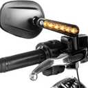 Mirrors Muscle Rear Mirror with LED Turn Signals Compatible with Harley Sportster Dyna Softail Touring Street Glide Road King Road Glide 1984-2024 Black