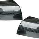 Osompar Carbon Fiber Outer Rear View Mirror Cover Cap Front Driver Passeger Side for Toyota Tundra 2007-2021 Toyota Sequoia