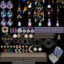 DIY Suncatcher Kits 400 Pcs Sun Catchers Making Kit Art and Crafts for Adults Prism Hanging Decorative Suncatcher with Crystals Rainbow Ball Maker for Window Garden Home Wedding Christmas Decor