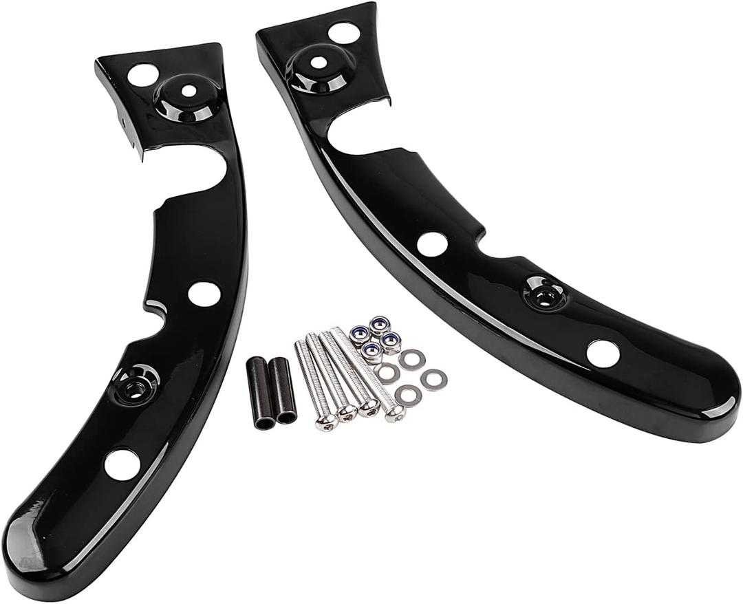 1 Set Gloss Black Motorcycle Rear Fender Strut Covers Compatible With 2009-2013 Harley Touring Road King Electra Street Glide FLHX FLHR