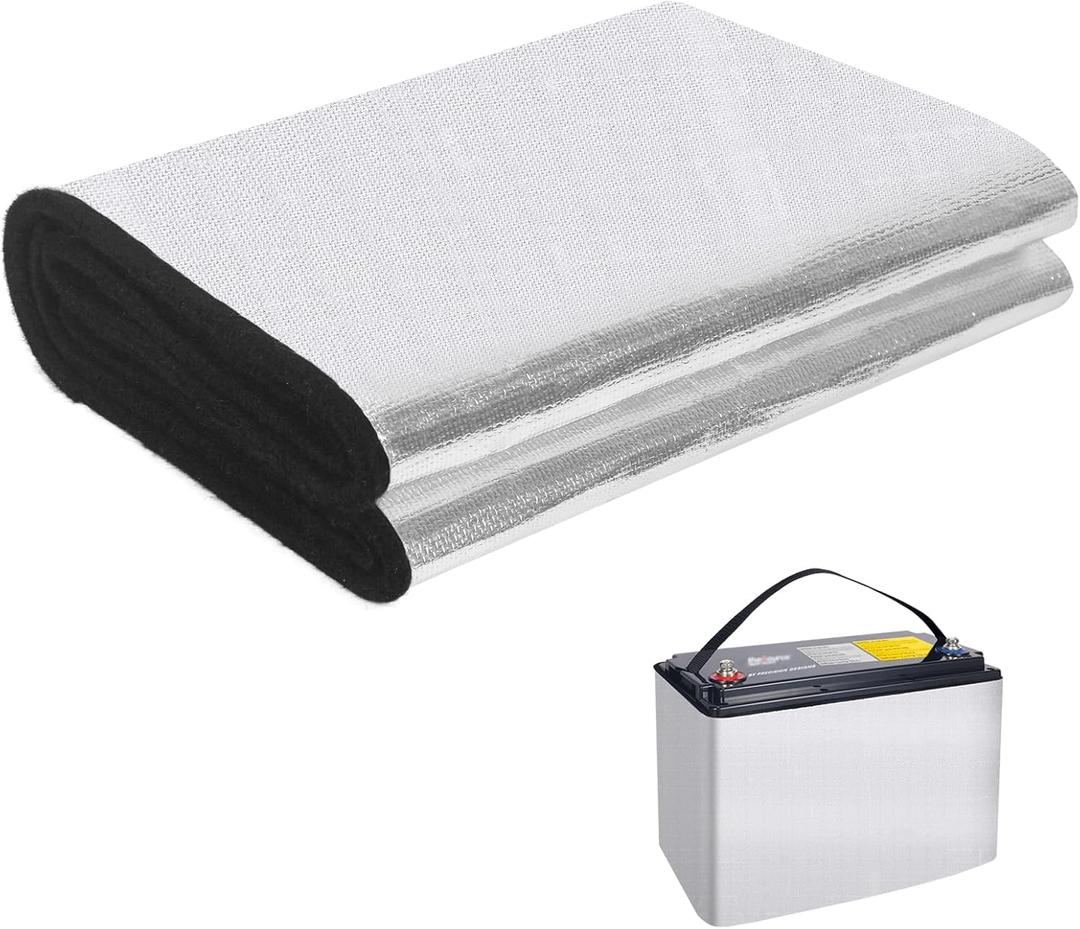 Battery Insulation Kit, Car Battery Blanket Wrap & Car Battery Cover, Battery Wrap, Insulated Blanket Kit for Extreme Temperature Protection, Heat Shield Winter Protector 39.37 X 7.87(1pcs)