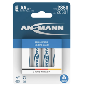 Ansmann Digital AA HR6 2850mAh Rechargeable Batteries | 4 Pack