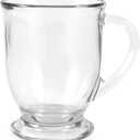 Anchor Hocking Café Glass Coffee Mugs, 16 oz, Set of 6