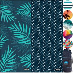 Youphoria Microfiber Travel Towel Fast Drying Lightweight - Quick Dry Towel for Camping, Beach, Backpacking, Hiking & Sport (The Tropic Breeze)