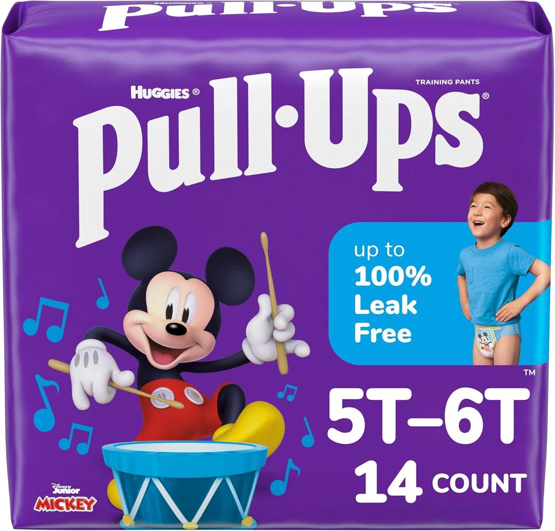Pull-Ups Boys' Potty Training Pants, Size 5T-6T Training Underwear (46+ lbs), 14 Count