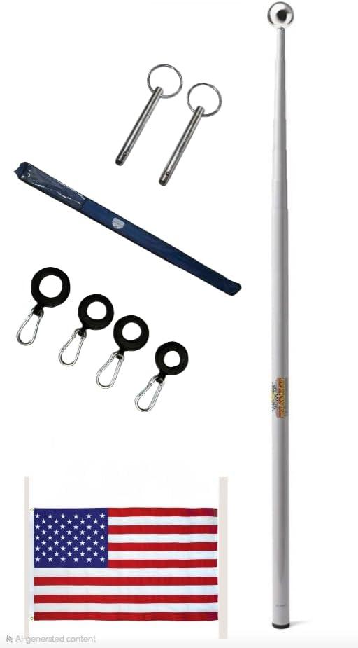 16Ft. Telescopic Fiberglass Flagpole