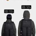 Blue Quartz 40L Military Tactical Backpack, Internal Frame Hiking Backpack with Molle System for Hiking Camping Backpacking Travelling Climbing Rucksack Daypack for Men Women (Black)