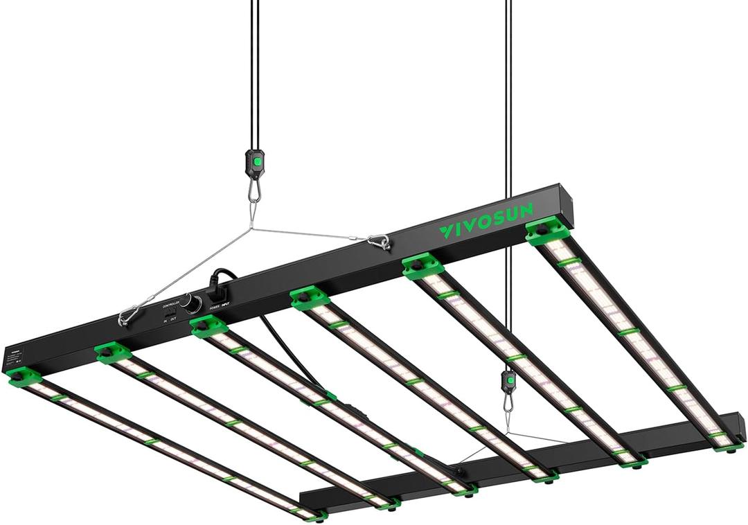 VIVOSUN Patented Design VSFD6500 LED Grow Light, 650W Detachable Dimmable Plant Grow Light with 6 Dimming Option - Full Spectrum and UR/IR Light for Indoor Plants