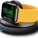 JOYROOM for Apple Watch Charger Stand, Portable Magnetic iwatch Charger with Cord, Foldable Fast Apple Watch Charging Stand for Apple Watch Series10/9/8/7/6/5/4/3/2,Ultra/2,SE,[Nightstand Mode],Black