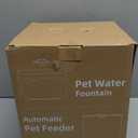 Automatic Pet Feeder and Water Dispenser, LCD Screen Timer for Cats & Dogs, Locking Lid, 1-4 Meal Portions, Dual Power, Voice Recorder