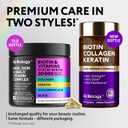 Biotin for Hair Growth Women & Men with Keratin, Collagen Complex 30000 mcg  Capsules for Hair Loss & Stronger Thickness  Skin & Nails Vitamins, Biotin 10000mcg and Collagen Supplements - 60 Pills