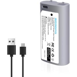 EN-T2 Replacement Battery for LiftMaster/Chamberlain myQ Smart Garage Video Keypad - Compatible with Model 18650MH1-1S2P, High Capacity, Includes USB-C Charging Cable (1 Battery)