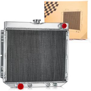 Aluminum 3 Rows Radiator For 1967-1970 Ford Mustang Falcon Torino, 1966-1973 Mercury Cougar, 1971-1977 Ford Maverick
