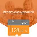 128GB Memory Card,Micro Card with Adapter Class 10 High Speed for Camera,Smartphone,Tablet,Personal Computer(2-Pack)