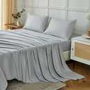 ILAVANDE California King Sheet Sets, Cal King Sheets Set 4 Piece,Hotel Luxury Super Soft 1800 Series Microfiber Bed Sheets-Wrinkle & Fade Resistant-14 Deep Pockets(Cal-King, Light Grey)
