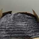 Andency Fleece King Comforter Set, 3 Pieces Dark Grey Comforter Set for King Size Bed, Soft Warm Fluffy Fuzzy Dark Gray Bedding Set for Winter (1 Comforter & 2 Pillowcases)