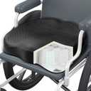Wheelchair Seat Cushion - High Density Memory Foam and Inner Springs Comfort Support Without Flatten - Mobility Scooter Accessories - Large Chair Pad Pain Relief for Adults & Seniors