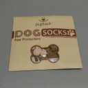 PUPTECK Non Slip Dog Socks to Prevent Licking for Hardwood Floors, Shoes for Hot Pavement Summer Small Medium Large Size Dogs Traction Control Booties Paw Protectors Boots Cold Winter (Medium(2 Pair), Khaki)