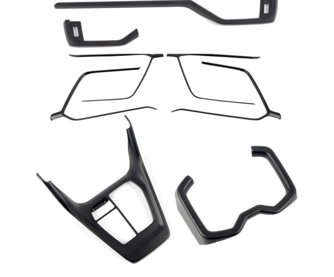 HIGH FLYING for Toyota RAV4 2020 2021 2022 2023 2024 2025 Car Accessories Interior Trim Center Console Decorative Strip Cover Trim Matte Black (Kit of 9PCS)