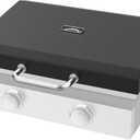 Hinged Lid for Blackstone 22" Table Top Griddle 1666 1813 1833 1842 2144 1891 2203 2304 2271 1935 2350 5011 Hard Cover Hood with Temperature Gauge for Pit Boss Camp Chef 22" Flat Top Griddle Grill (for Blackstone 22 Inch Griddle)
