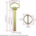 1PC Heavy Duty Steel Hitch Pin with Chain and Linchpin, Length 6 1/4inch160mm Long, for Secure Mounting of Hitches and Axles (Size: (22 x 160mm)/ 7/8inx 6-1/4 in)