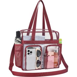 Oraben Clear Tote Bag Clear Bag Stadium Approved 12x6x12 Stadium Bag for Work, Sports Games,Gym